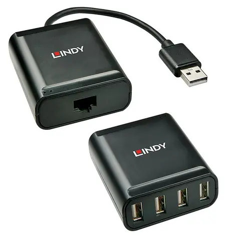 Lindy USB 2.0 Cat.5 Extender / USB 2.0 extender / 4× USB 2.0 / 60 m