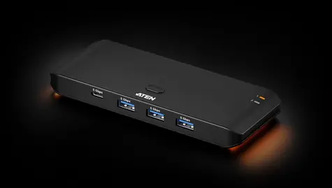 ATEN 2 x 4-Port USB 3.2 Gen 1 černá / USB hub / 8 portů / USB-A + USB-C