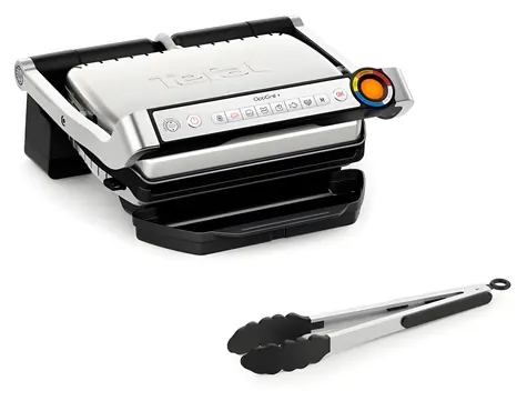 Tefal GC718D10 OptiGrill+ černá / Elektrický gril / 2000 W / pro 4 osoby / displej