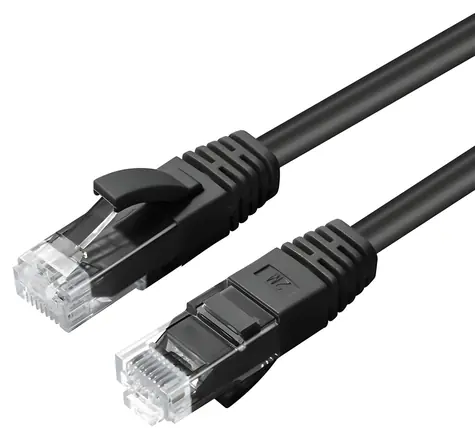 MicroConnect CAT6A U/UTP 1.5m černá / Patch kabel / LSZH