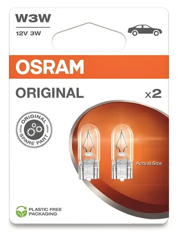 OSRAM 2821 Standard 12V 3W W2.1x9.5d / Autožárovka / Blistr 2 ks