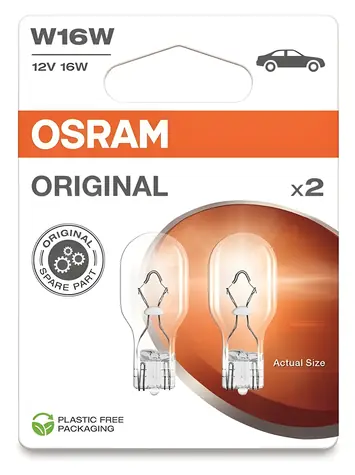 OSRAM W16W Standard 921 12V 16W W2.1x9.5d / Autožárovka / Blistr 2ks