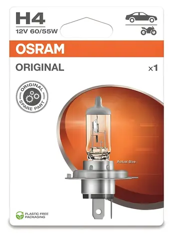 OSRAM H4 12V / Autožárovka / P43t / 1ks