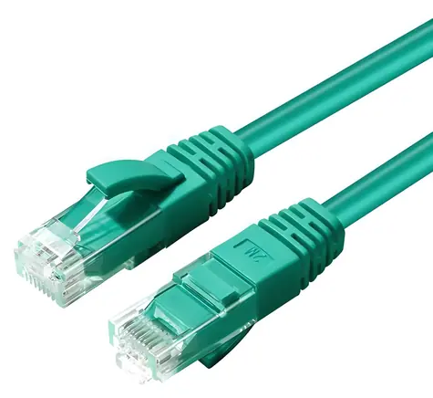 MicroConnect CAT5e U/UTP 15m zelená / Patch kabel / PVC / RJ-45