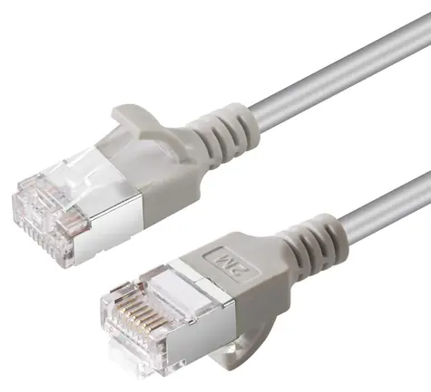 MicroConnect CAT6A U/FTP SLIM 10m šedá / LSZH