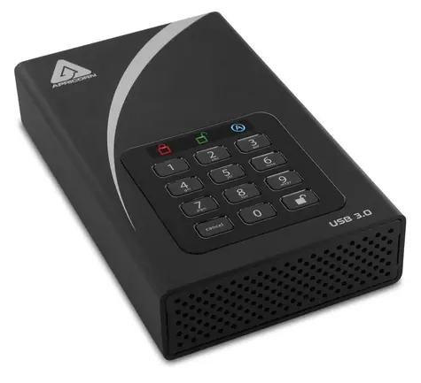 Apricorn Aegis Padlock DT Secure 6TB černá / Externí HDD / 3.5" / šifrování 256-bit AES / USB 3.0