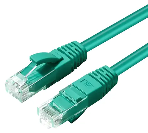 MicroConnect CAT6a U/UTP 0.5m zelená / LSZH