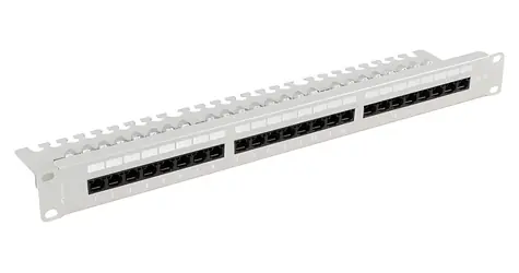 Lanberg 19" 24 portů / Patch panel / 1U / CAT5E / UTP / s organizérem