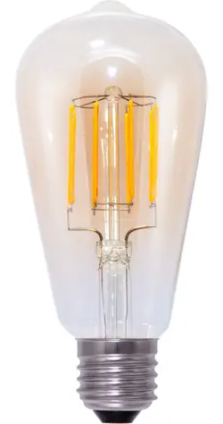 SEGULA LED Rustika zlatá / Žárovka / E27 / 5W / 1900K / stmívatelné