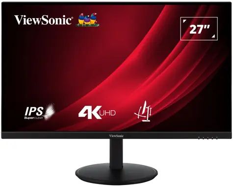 27" ViewSonic VG2708-4K černá / Monitor / IPS / 4K UHD / 60 Hz / 4ms / HDMI + DP + USB-C / Pivot / VESA