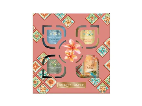 YANKEE CANDLE Dárková sada Tumbler malý + 3 votivní svíčky SS 2025 / Vonné svíčky