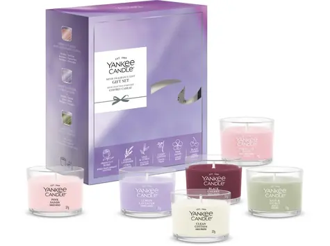 YANKEE CANDLE Dárková sada vonných svíček Celoroční 2026 / 6 ks ve skle / 6 vůní