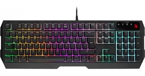 A4tech Bloody B140N černá / Herní klávesnice / membránové spínače / N-Key Rollover / podsvícená / USB / 1.8 m