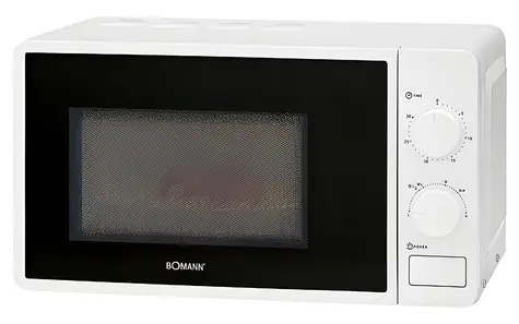 Bomann MW 6014 CB bílá / Mikrovlnná trouba / 700 W / 20 l / 6 úrovní výkonu / časovač 30 min