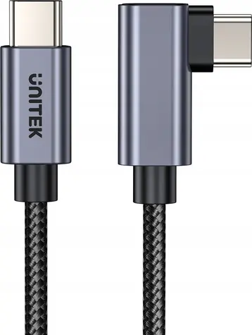 Unitek Kabel USB-C 90° / Nabíjecí kabel / USB-C - USB-C / PD 100W / 5 m