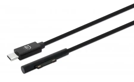 Manhattan Surface Connect - USB-C černý / Nabíjecí kabel / PD / 15 V / 1,8 m