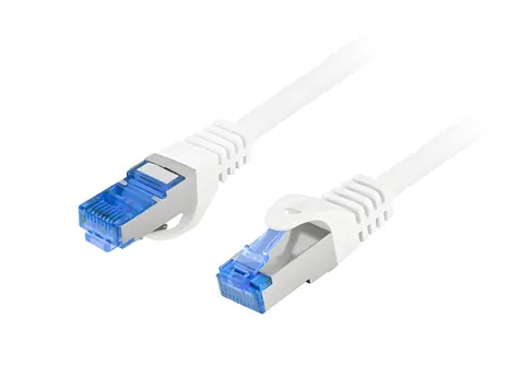 Lanberg CAT6A S/FTP bílá / Patch kabel / 2m / LSZH / RJ45-RJ45