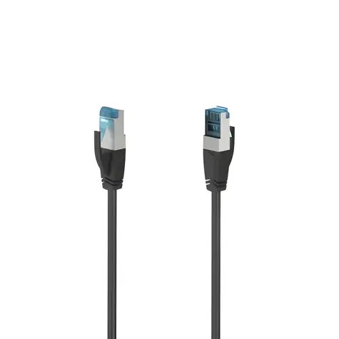 Hama černá / Síťový kabel / CAT-6a / S/FTP / 10 Gbit/s / 10 m