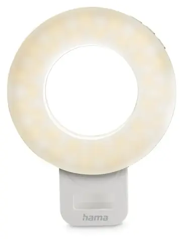 Hama ToGo / Kruhové LED světlo 3,8" pro smartphone / dobíjecí / 3 barevné teploty