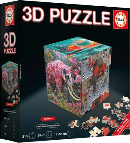 EDUCA 3D Puzzle kostka Wonder / 216 dílků / od 14 let