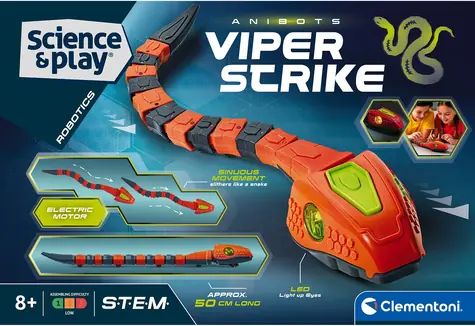 Clementoni Science&Play Robotics: Viper Strike / Robotická stavebnice / STEM / LED oči
