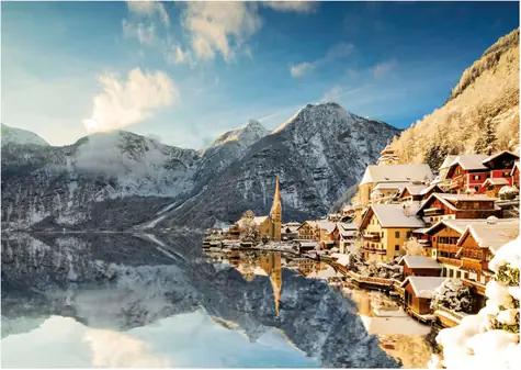EDUCA Puzzle Zima v Hallstattu / 1500 dílků