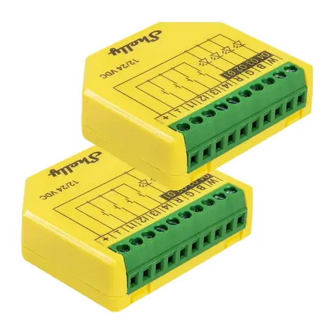 Shelly Plus RGBW PM / Ovladač LED pásků / 12/24 V DC / WiFi / Bluetooth 4.2 / 2 ks