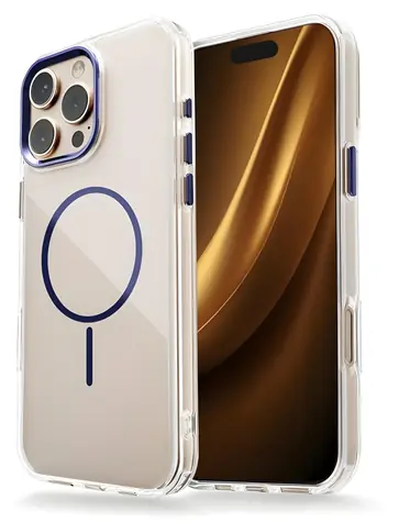 CPA Clear Thin Mag modrá / Kryt / Apple iPhone 15 / MagSafe / PC+TPU