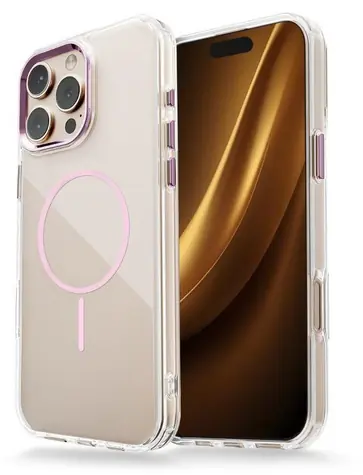 CPA Clear Thin Mag růžový / Kryt / Apple iPhone 17 Pro Max / MagSafe / PC+TPU