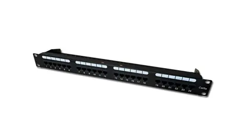 DATACOM Patch panel 24x Dual 1U černý / RJ-45 / CAT5E / UTP / 19"
