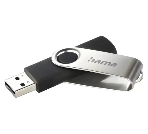 Hama Rotate černá/stříbrná / Flash disk / USB 2.0 / 16 GB / 6 MB/s