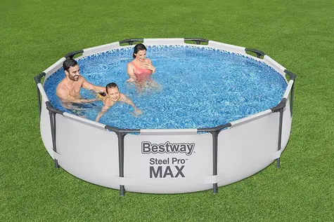 BESTWAY Bazén rodinný 366 x 76 cm / s ocelovým rámem / s filtrací / kulatý