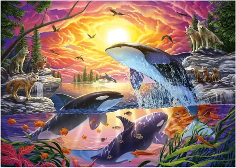 EDUCA Puzzle Kosatky a vlci / 4000 dílků