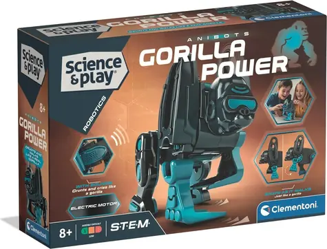 Clementoni Science&Play Robotics: Gorilla Robot / Robotická stavebnice / STEM / pohyb a zvuky