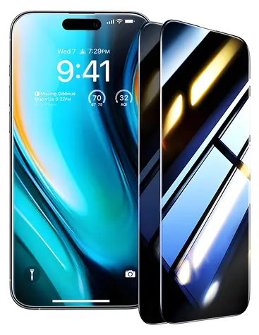 Torras Install Master Privacy / Tvrzené sklo / iPhone 16 Plus / Privacy filtr / tvrdost 9H+