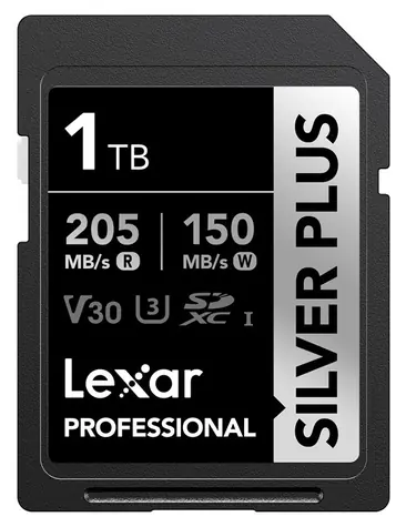 Lexar Professional SILVER PLUS SDXC 1TB / Paměťová karta / čtení: 205MBps / zápis: 150MBps / UHS-I / V30