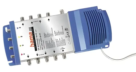 Hama Lypsi SE stříbrná / SAT multiswitch / 5/8 NT / Quadswitch LNB
