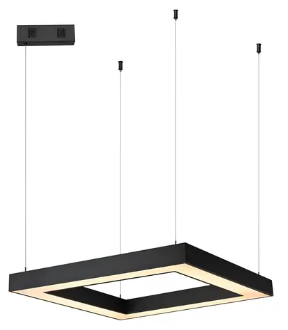Immax NEO CANTO SLIM SMART černá / Závěsné svítidlo / 80x80cm / 60W / Zigbee 3.0 & TUYA