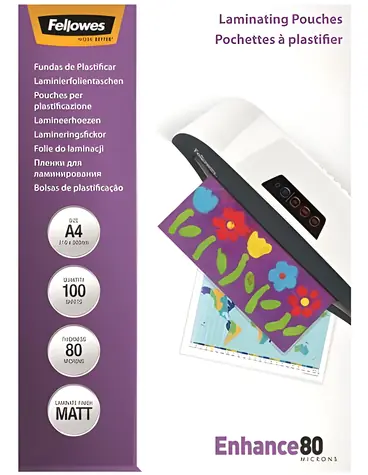 Fellowes A4 80 mic matná / Laminovací fólie / 100 ks