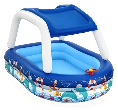 Bestway Captain Family / Nafukovací bazén rodinný / 213×155×132 cm / oválný / 282 l
