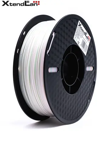 XtendLan PLA filament svítící duhová / Struna pro 3D tiskárnu / PLA / 1.75mm / 1kg