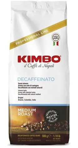 Kimbo Espresso Decaffeinato 500 g / Zrnková káva / bezkofeinová