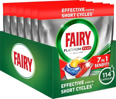 Fairy Platinum Plus All In One Lemon 114 ks / Tablety do myčky