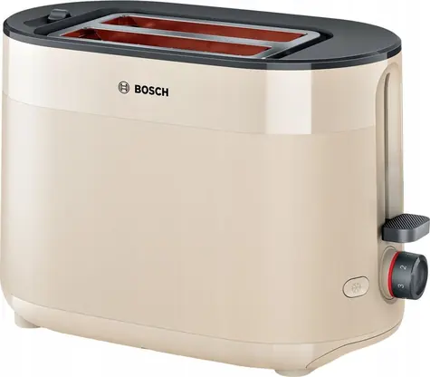 BOSCH TAT2M127 béžová / Topinkovač / 2 topinky / 950 W / 6 stupňů opékání / rozmrazování