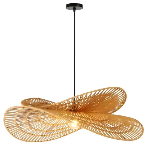 IMMAX BOHO MARIPOSA / Závěsné svítidlo / D80 cm / E27 / přírodní juta