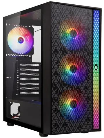 BitFenix Light černá / Skříň / ATX / 2x USB 3.0 + USB 2.0 / 4x 120mm RGB / tvrzené sklo / bez zdroje