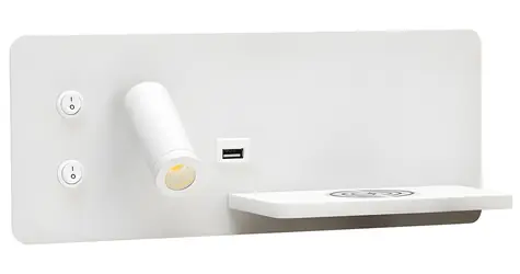 IMMAX LED Be PREPARE 4v1 bílá pravá / Bodové svítidlo / Qi nabíjení / USB