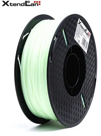 XtendLan PLA filament svítící zelená / Struna pro 3D tiskárnu / PLA / 1.75mm / 1kg