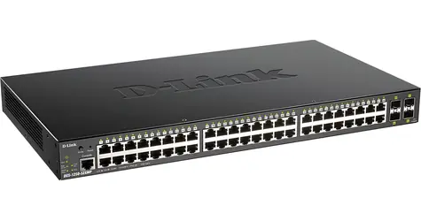 D-Link DGS-1250-52XMP / Switch / 48× Gigabit RJ-45 PoE+ / 4× 10G SFP+ / Smart Managed / 370 W
