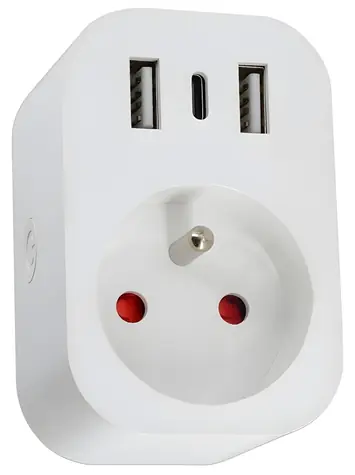 Immax NEO LITE SMART / Chytrá zásuvka s kolíkem (typ E) / Wi-Fi / 2x USB, 1x USB-C / LIDL / TUYA